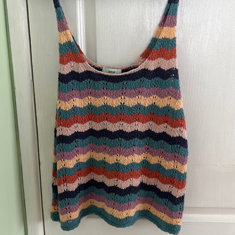 Aerie  Crochet Tank Size L